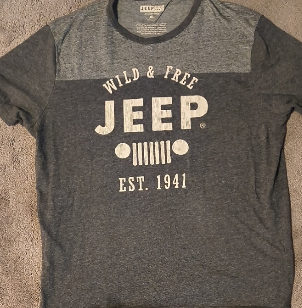 Lucky Brand Dark Gray Jeep Tee